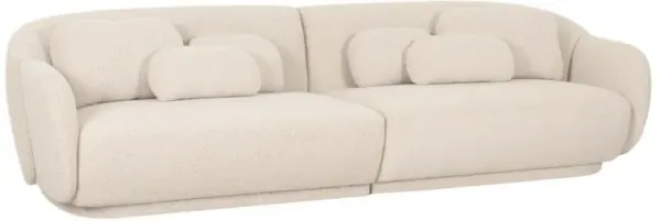Yorin Boucle Modular 4-Seater Sofa, Cream