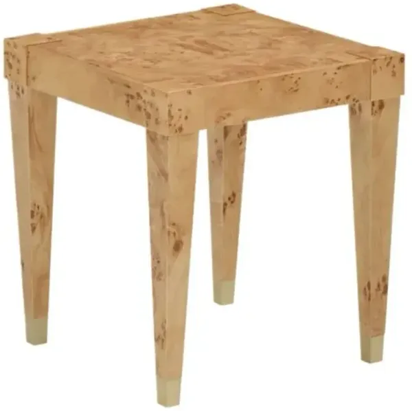 Perion Burl End Table - Honey - Brown