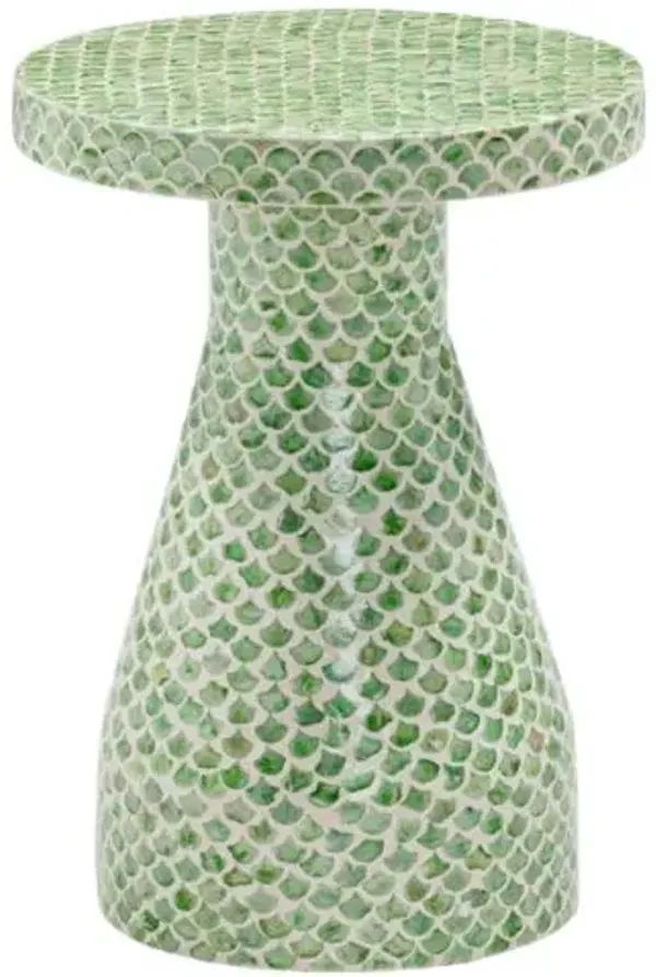 Keiranth Shell Side Table - Green