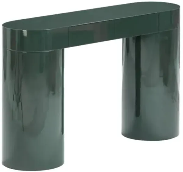 Xavia Lacquer Console Table - Green