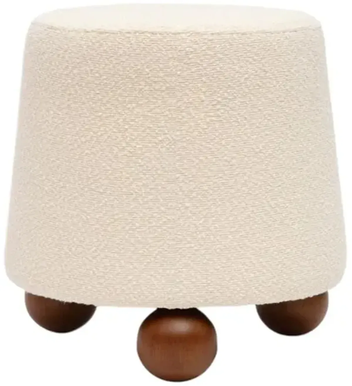 Parven Boucle Stool - White