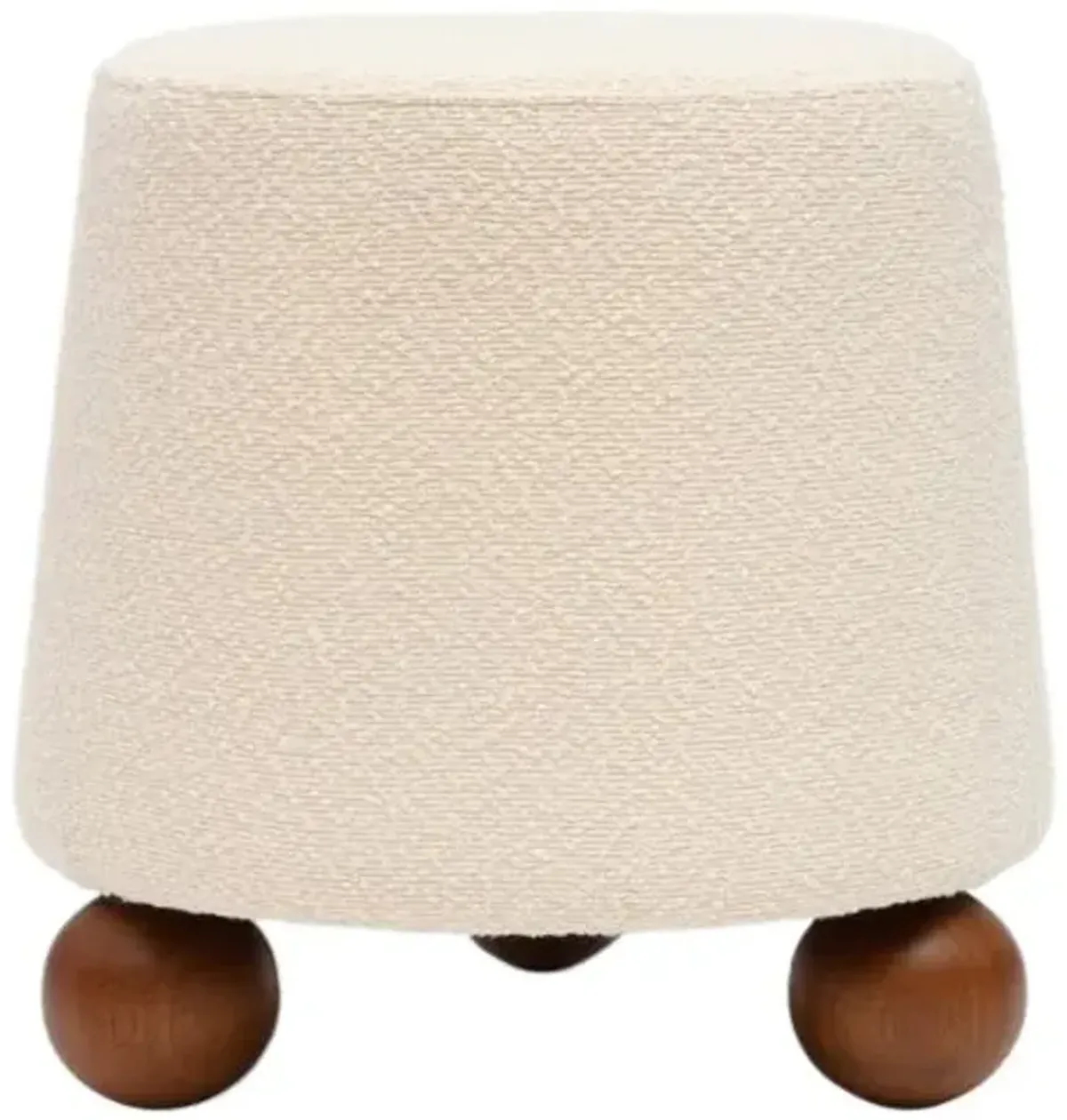 Parven Boucle Stool - White