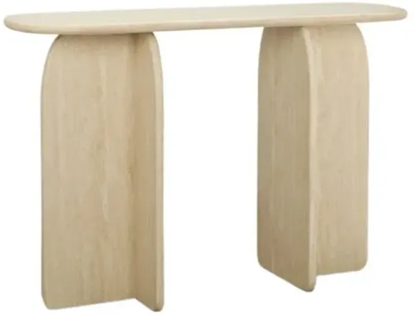 Wavely Console Table - Travertine - Brown