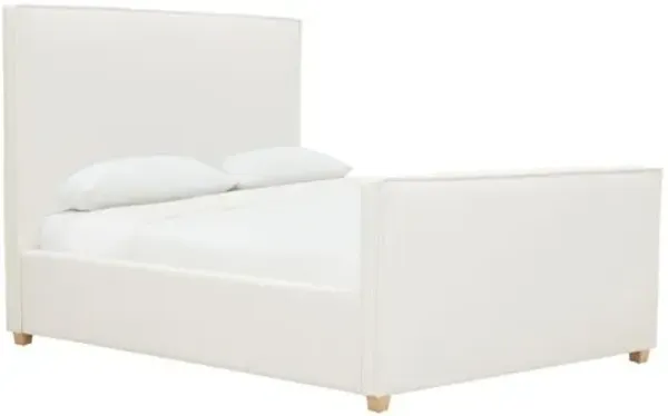 Querida Upholstered Bed - Ivory - White
