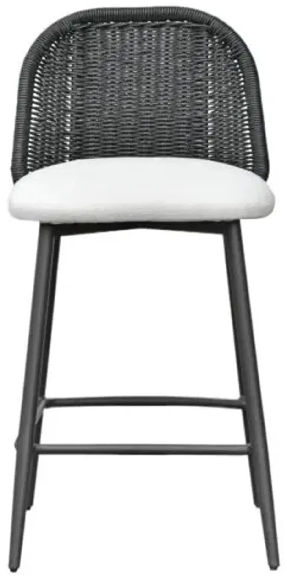 Cerelia Outdoor Performance Fabric Wicker Counter Stool