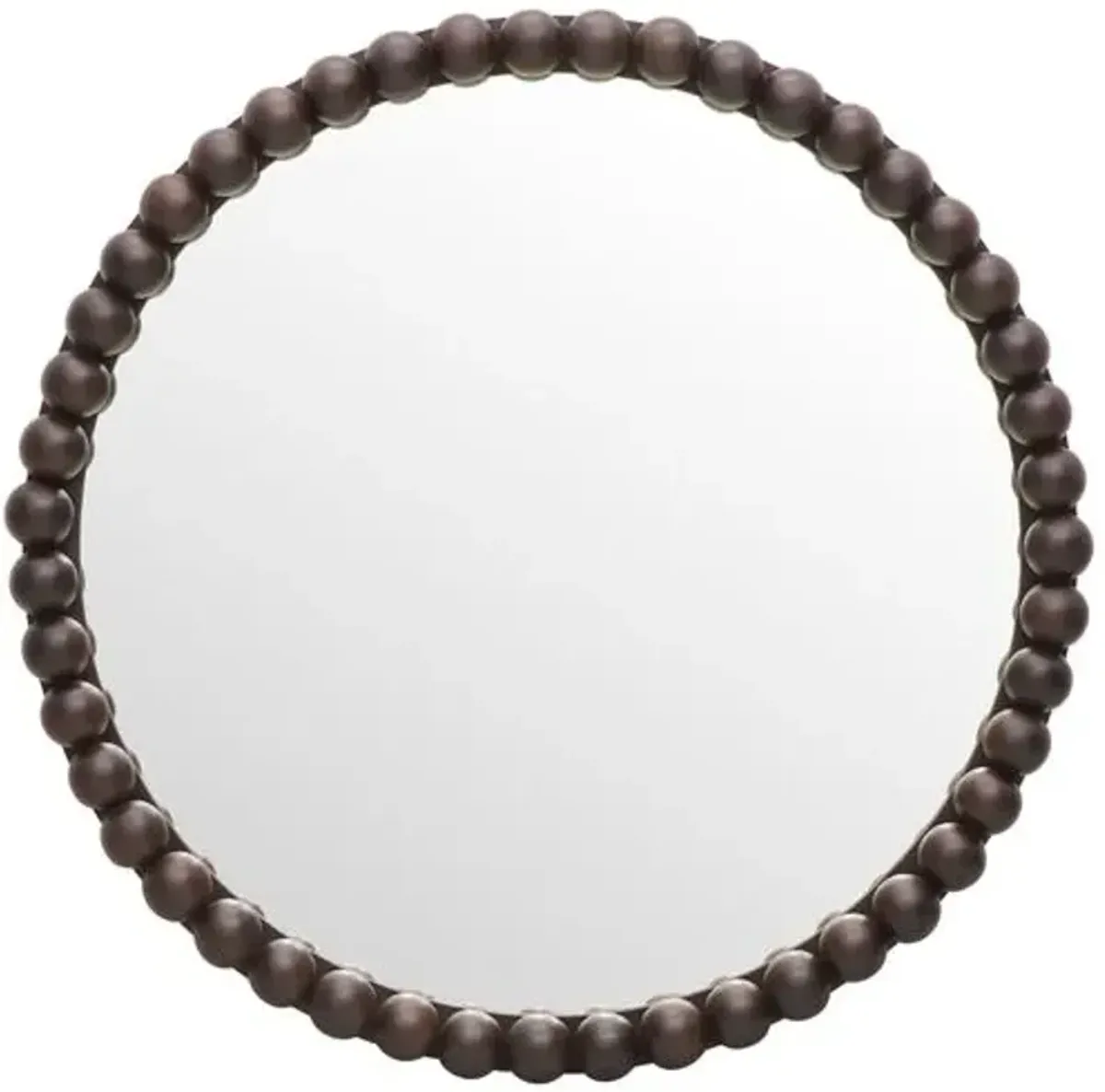 Jorrena Round Wall Mirror - Walnut
