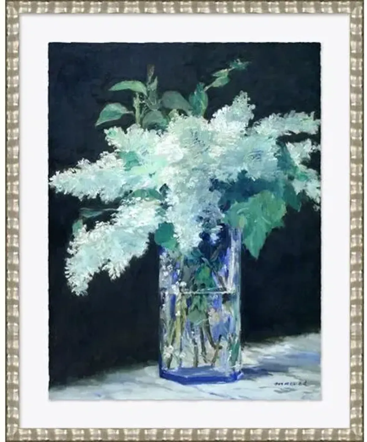 Bespoke by Baker - Still Life Flowers 2 Painting - 17" x 21" - Soicher Marin - Blue