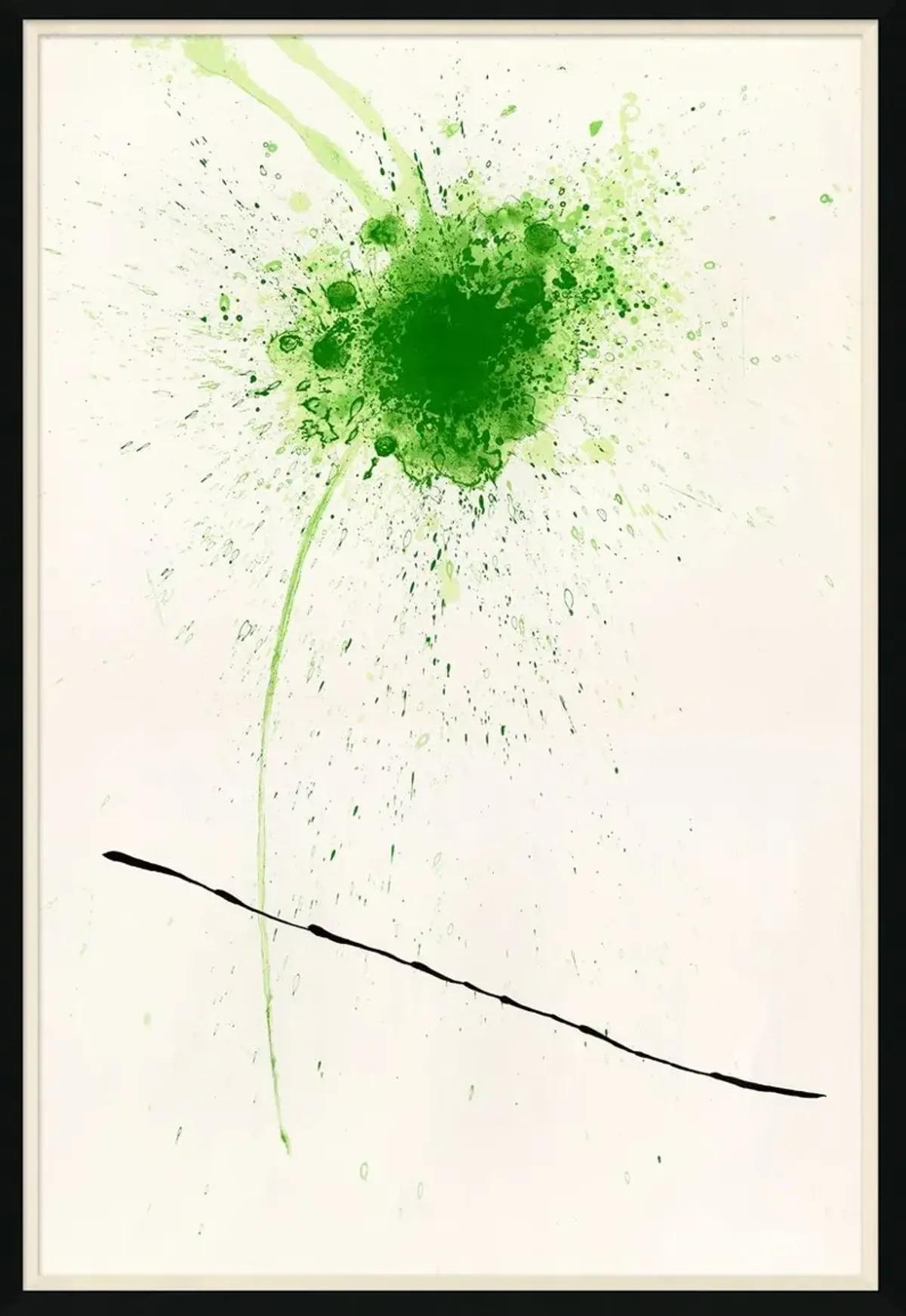 Bespoke by Baker, Green Flower Painting, 26.25" x 38.25"