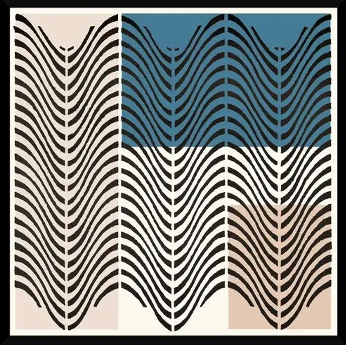 Bespoke by Baker - Colorblock Waves 1 Painting - 48.75" x 48.75" - Soicher Marin - Blue