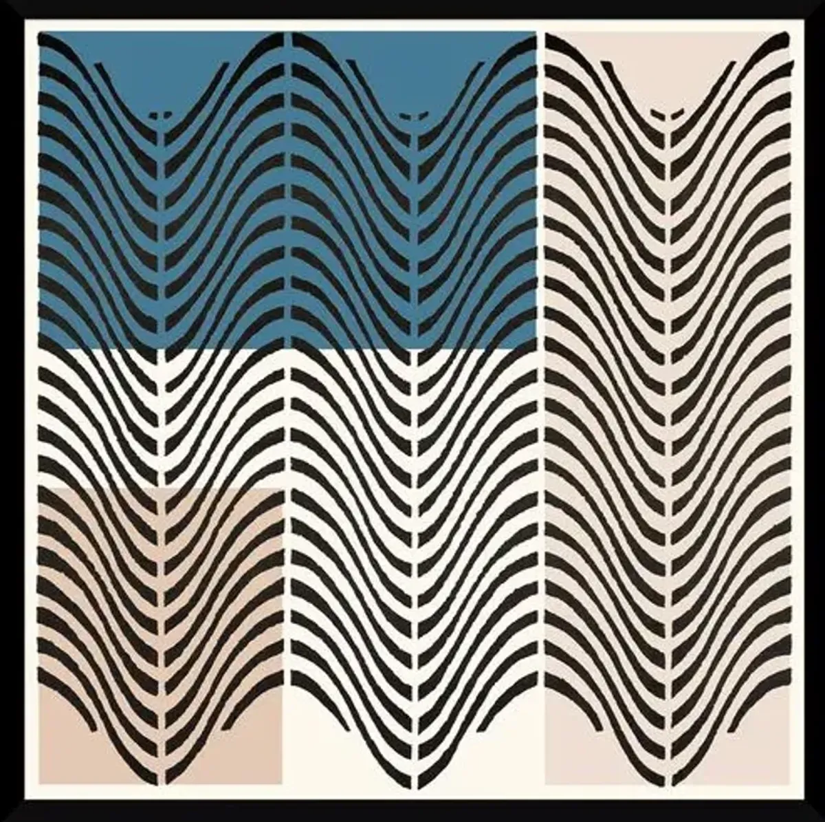 Bespoke by Baker - Colorblock Waves 2 Painting - 48.75" x 48.75" - Soicher Marin - Blue