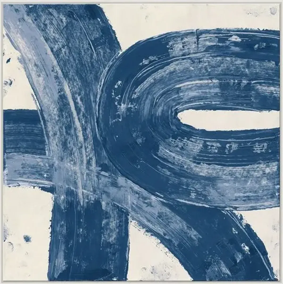 Bespoke by Baker - Ribbon I Painting - 49.5" x 49.5" - Soicher Marin - Blue