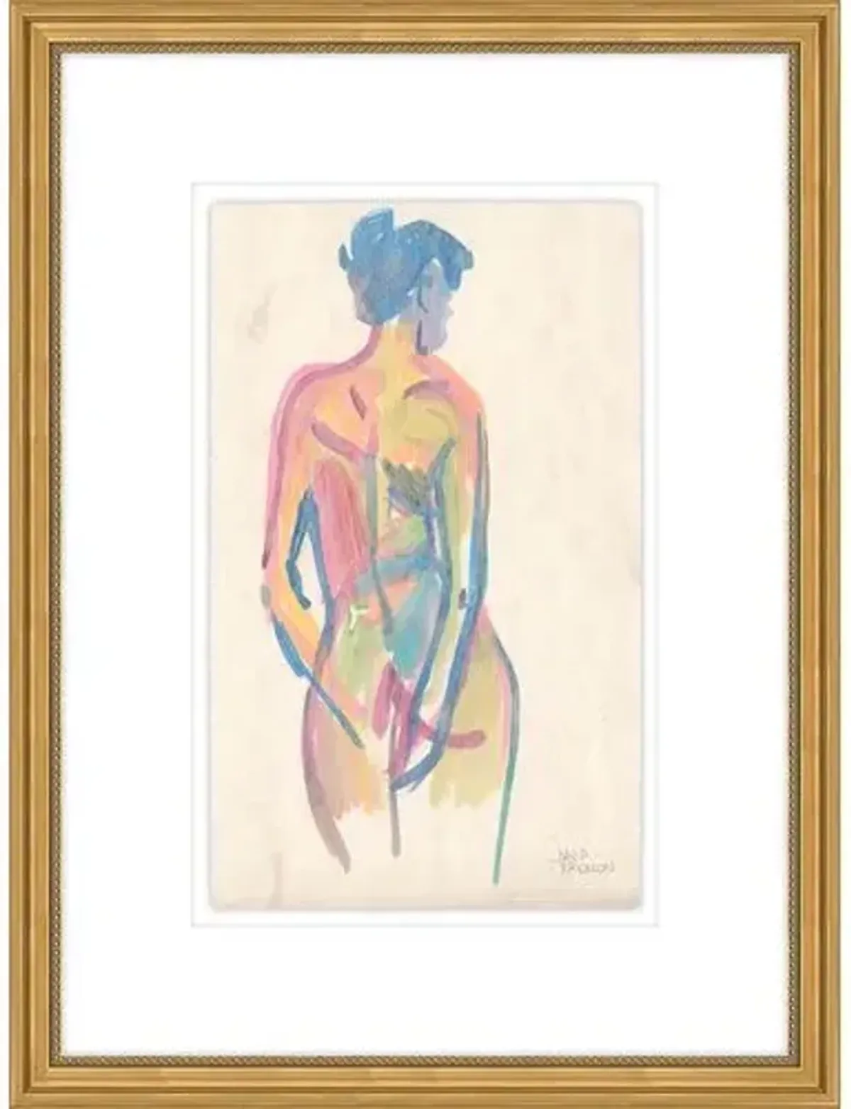 Ms. Daydream II Drawing by David Erickson - Blue
