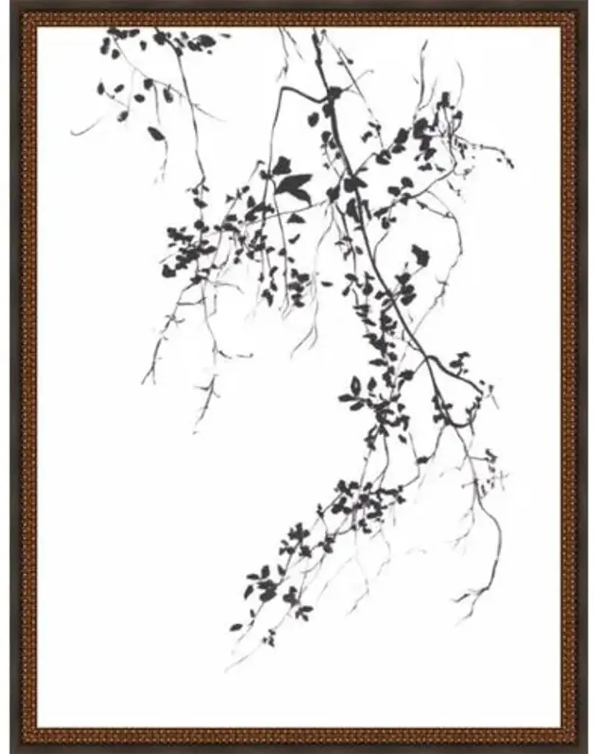 Inky Floral I Painting by Maelani Blue - Black