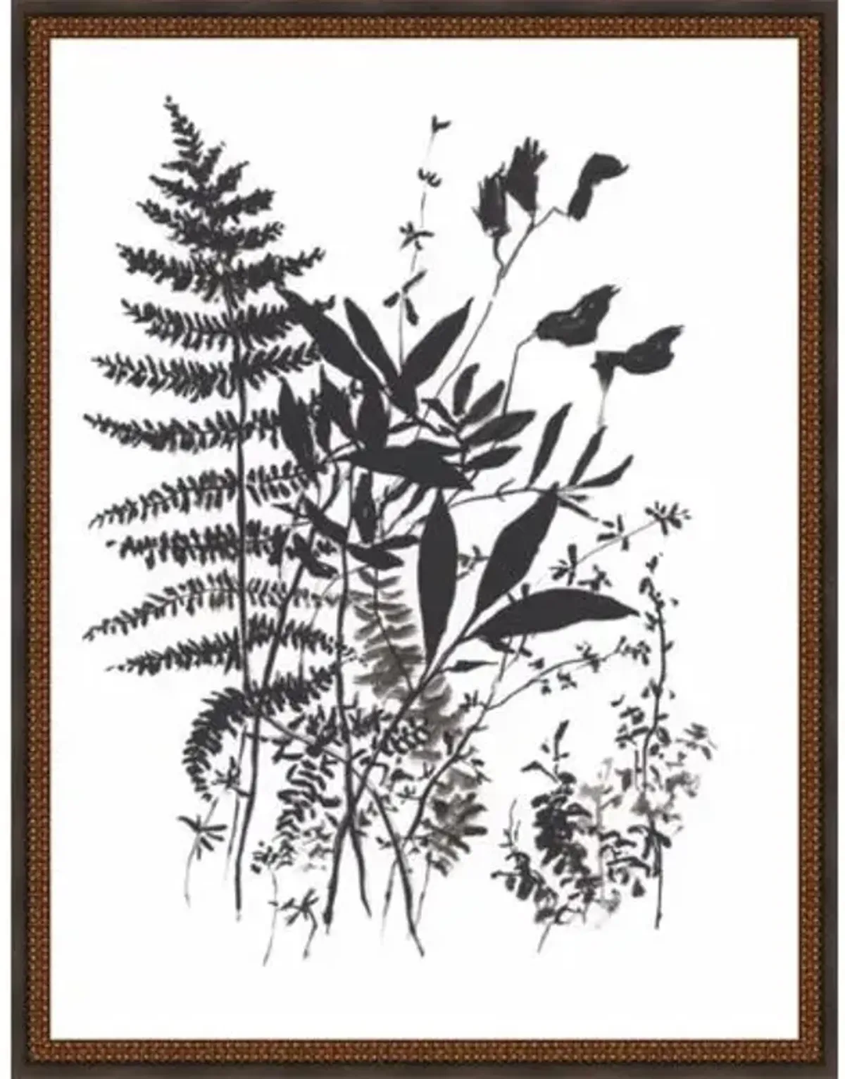 Inky Floral I Painting by Maelani Blue - Black