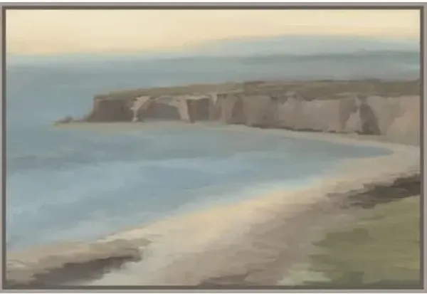 Coastal Edge Painting by Ryan Brown - Blue