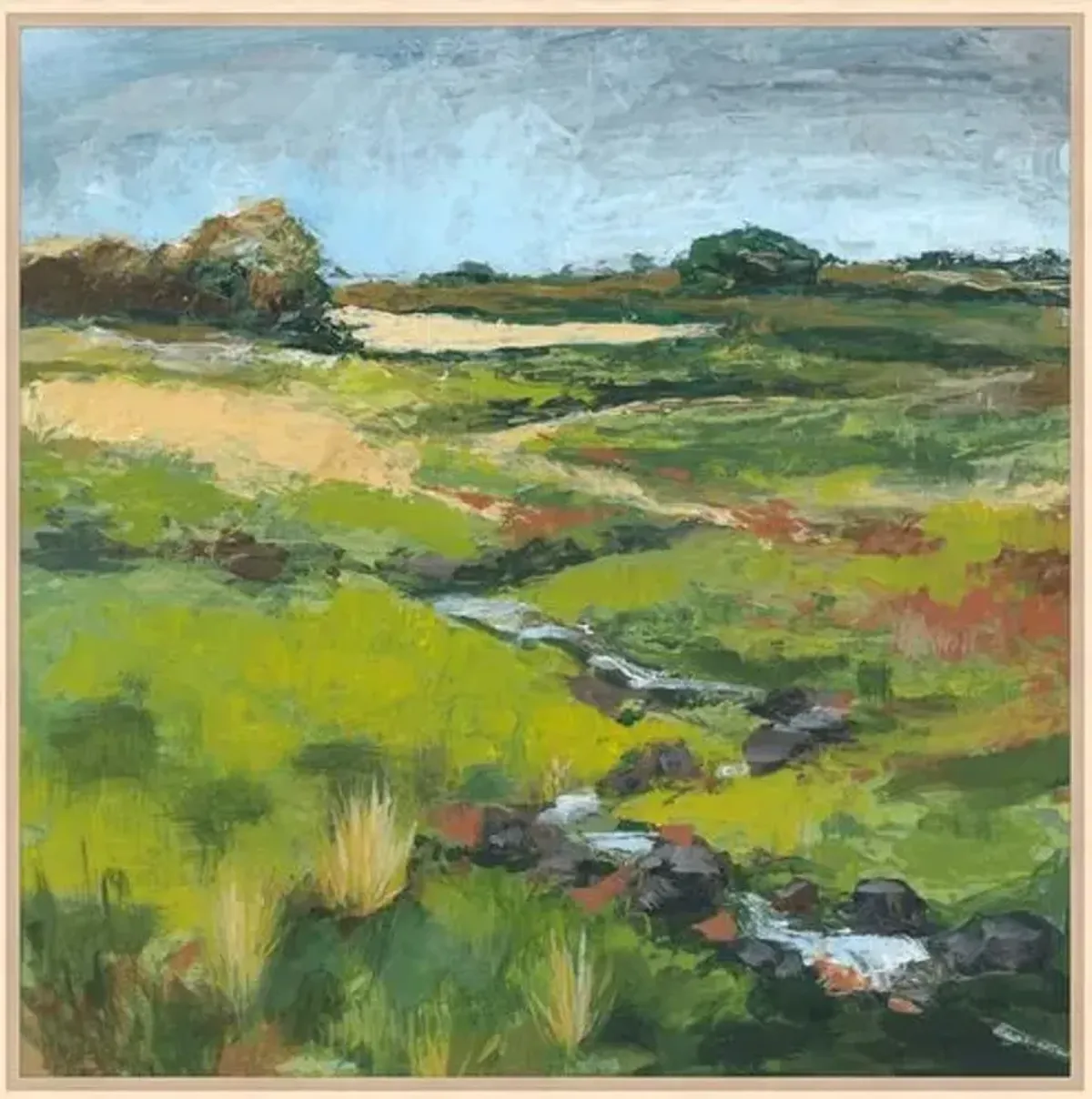 Rumbling Brook Painting by Sam Nash - Green