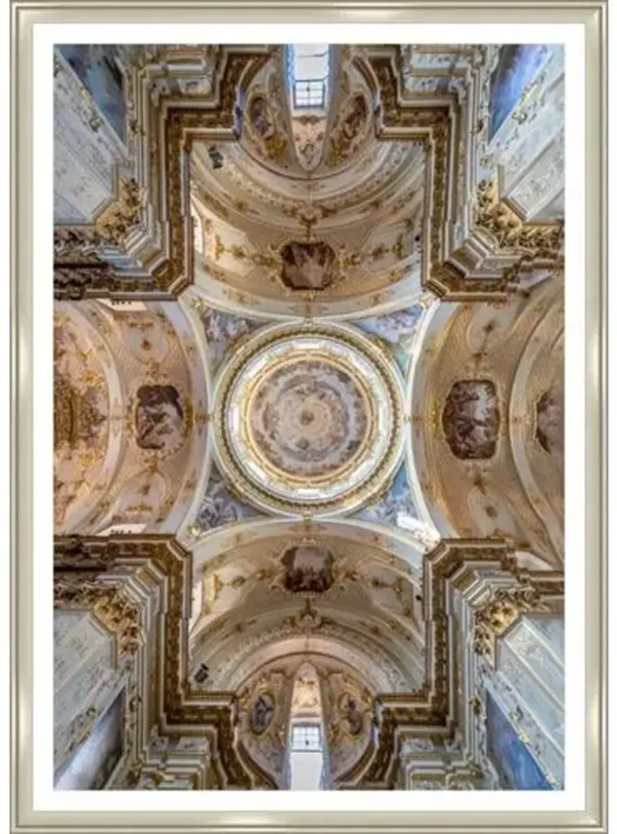 Bergamo - Italy Church Ceiling Photograph by Richard Silver - Beige