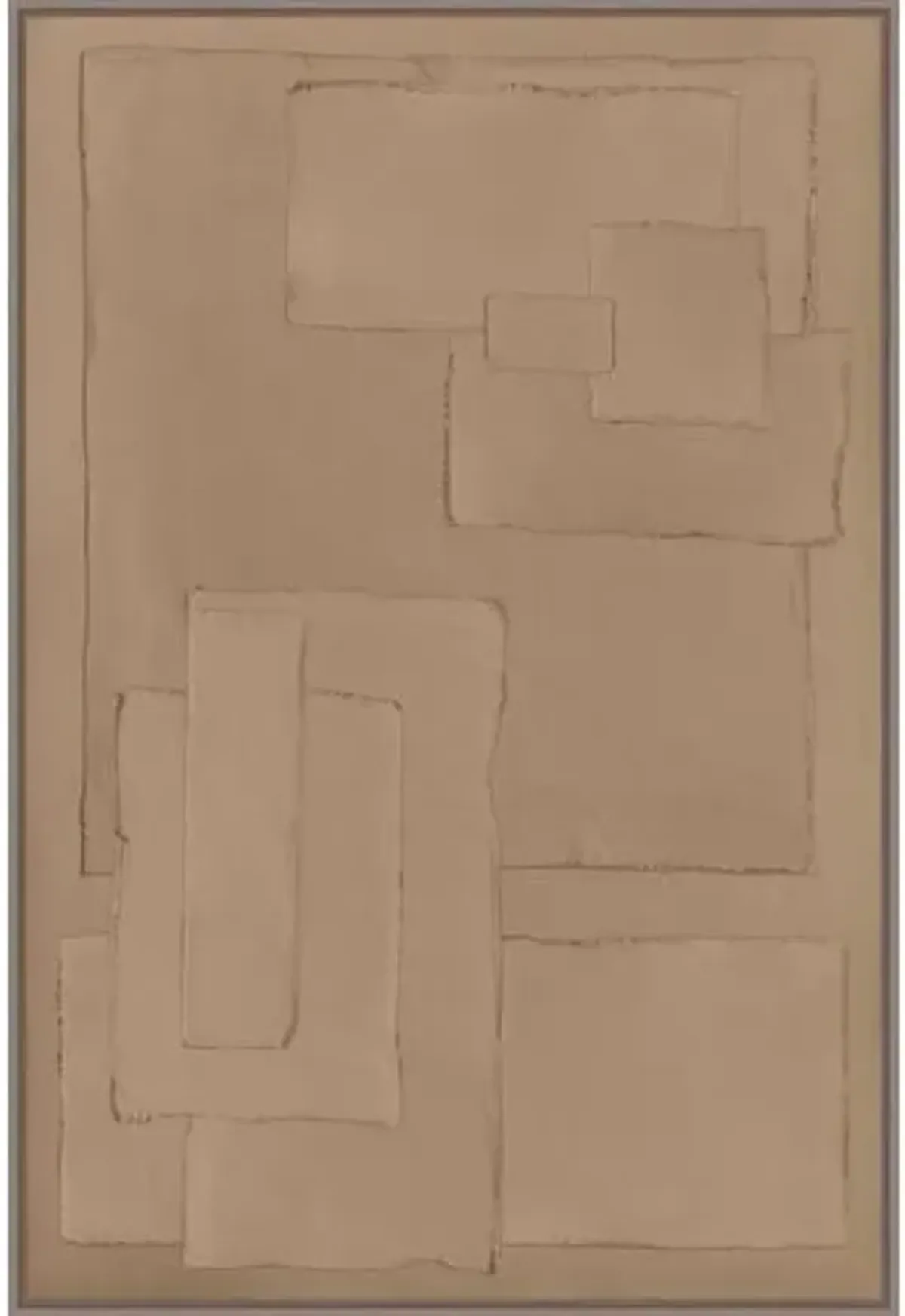 Rectangular Puzzle I by Kacy Kwon - Brown