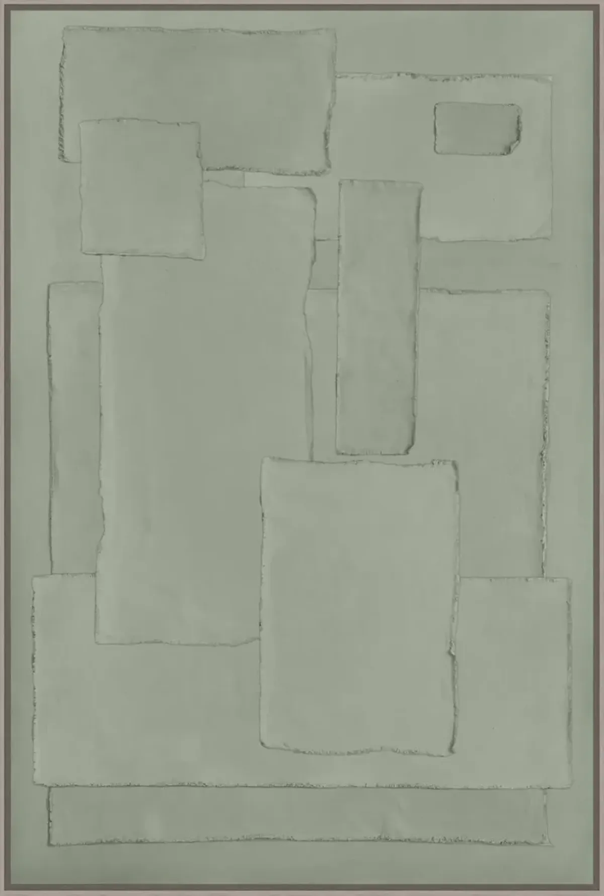 Rectangular Puzzle II by Kacy Kwon - Green