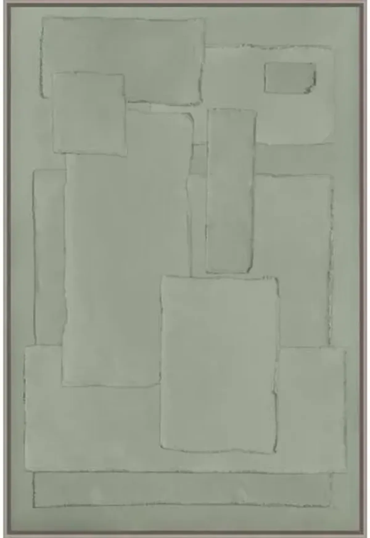 Rectangular Puzzle II by Kacy Kwon - Green