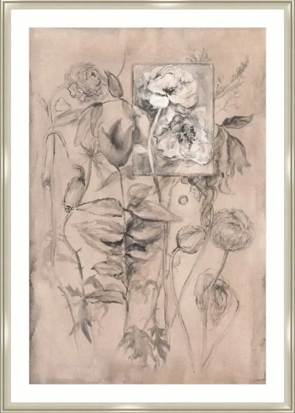 Whispers of Time II Drawing by Maelani Blue - Pink