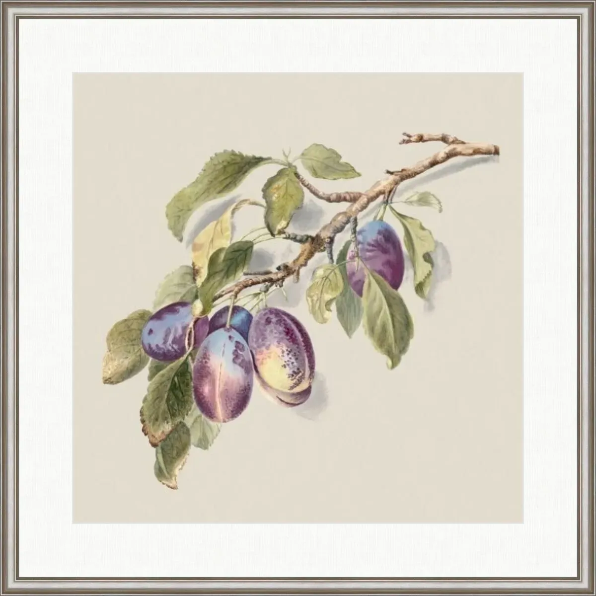 Plum Tree Painting by Alex Zane - Green