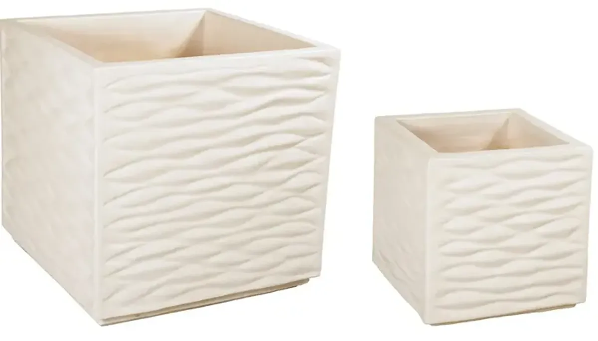 Echo Outdoor Hand Crafted Ceramic Planter Set