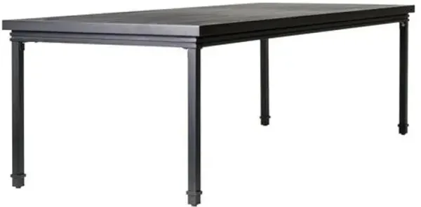 Nami Outdoor Aluminum Dining Table - Black Sand Matte
