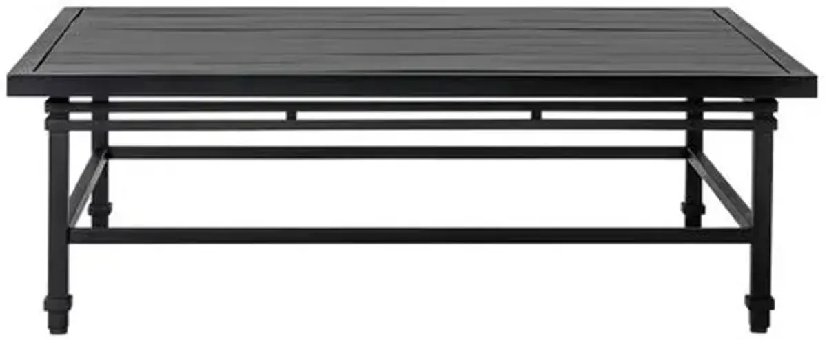 Nami Outdoor Aluminum Coffee Table - Black Sand Matte