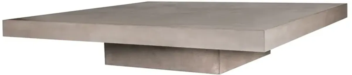 Tamara Outdoor Concrete Square Coffee Table
