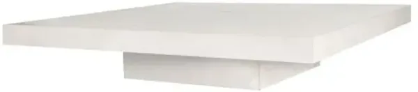 Tamara Outdoor Concrete Square Coffee Table - White
