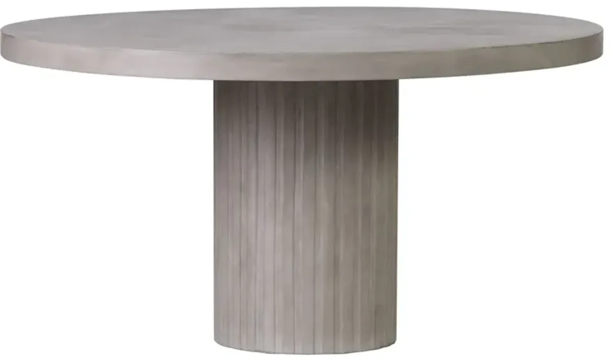 Orrin Outdoor Concrete 57" Round Dining Table