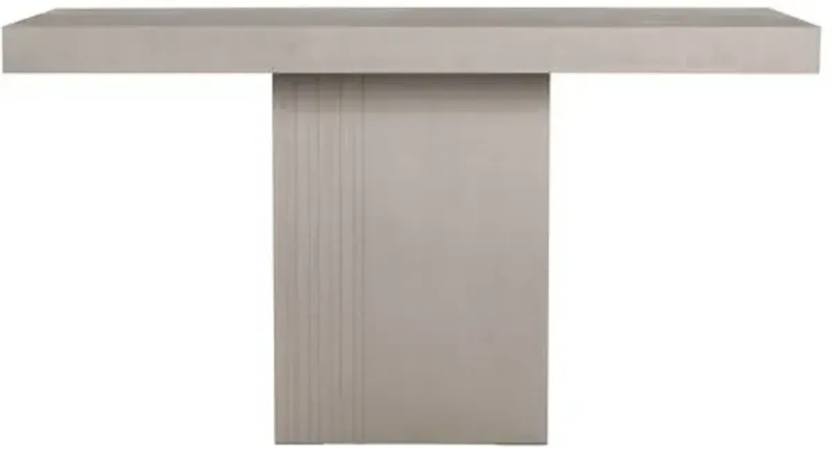 Orrin Outdoor Concrete Rectangular Counter Table - Gray