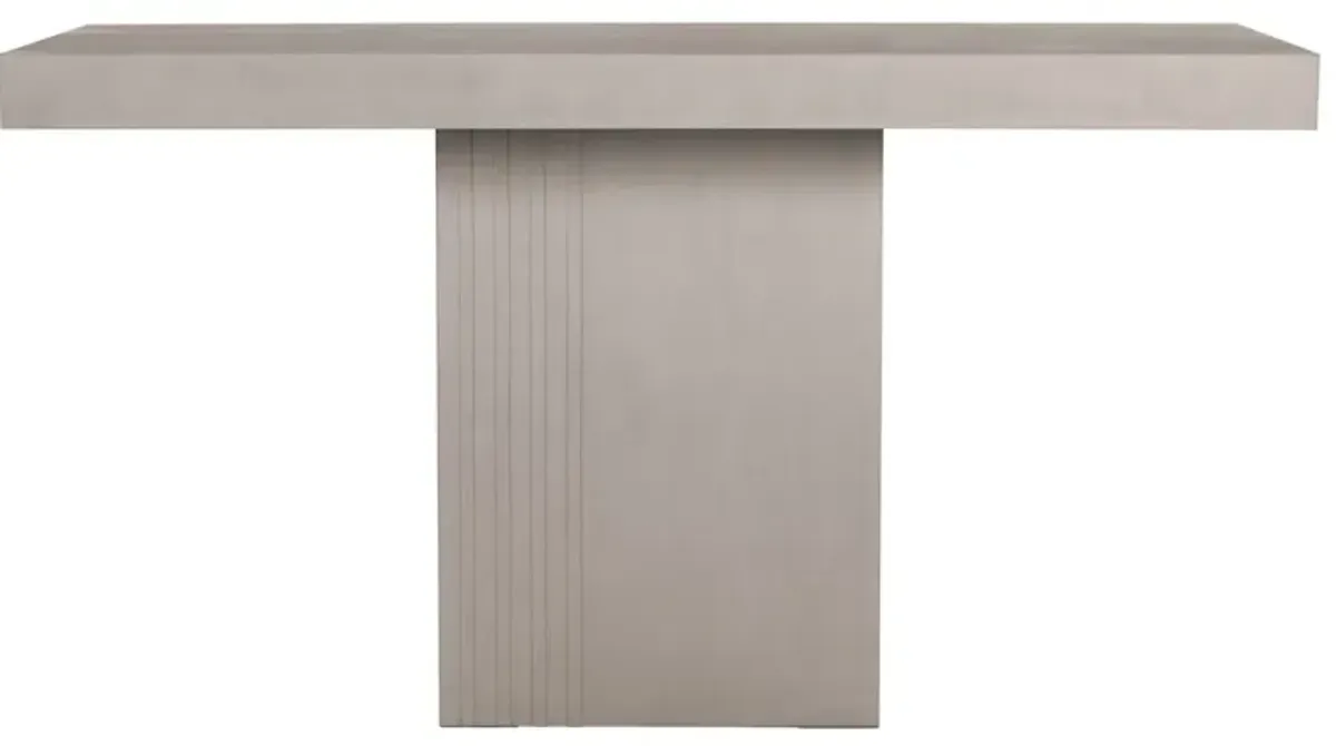 Orrin Outdoor Concrete Rectangular Counter Table