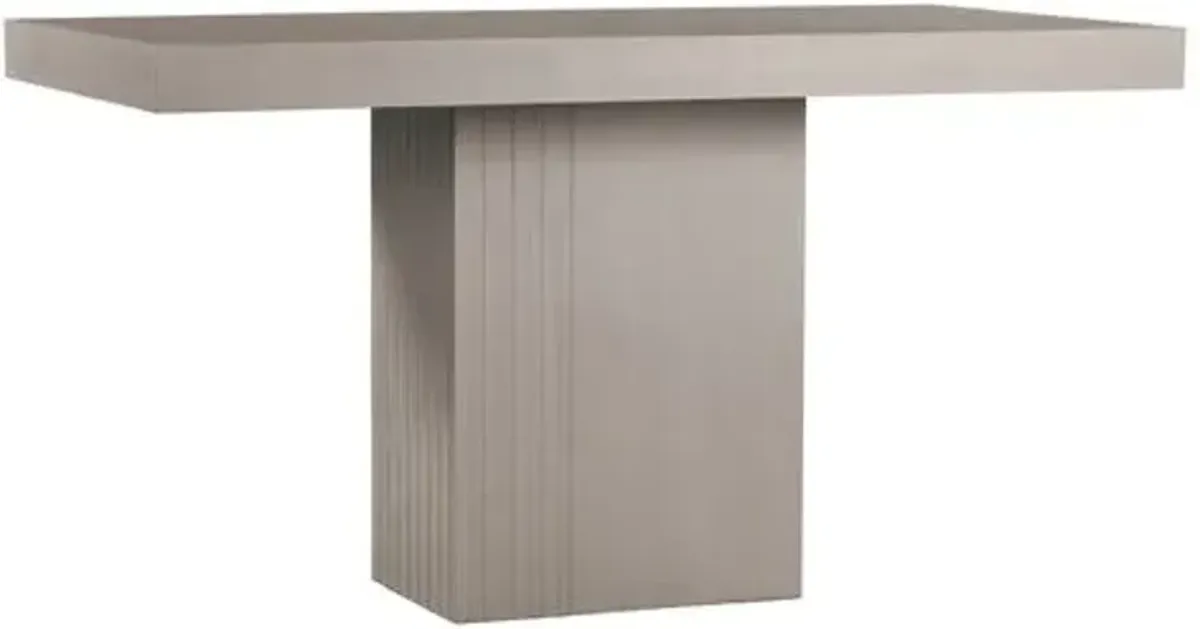 Orrin Outdoor Concrete Rectangular Counter Table - Gray