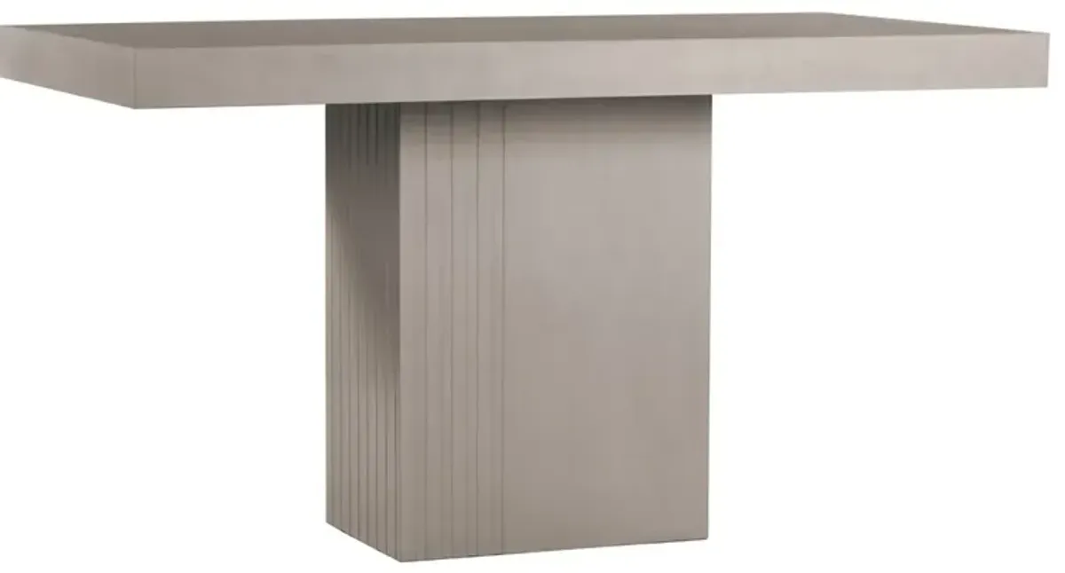 Orrin Outdoor Concrete Rectangular Counter Table