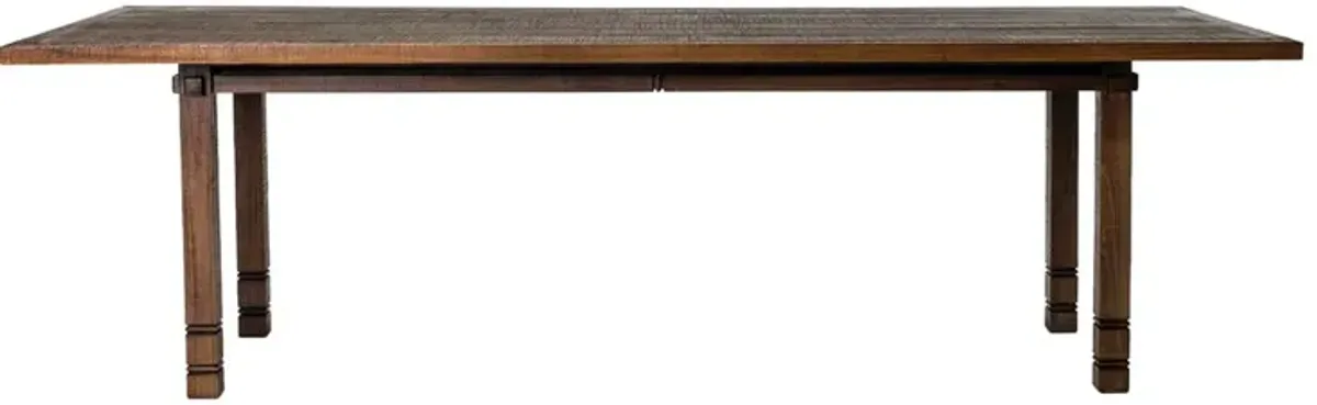 Nomadé Outdoor Teak Dining Table, Weathered Pecan