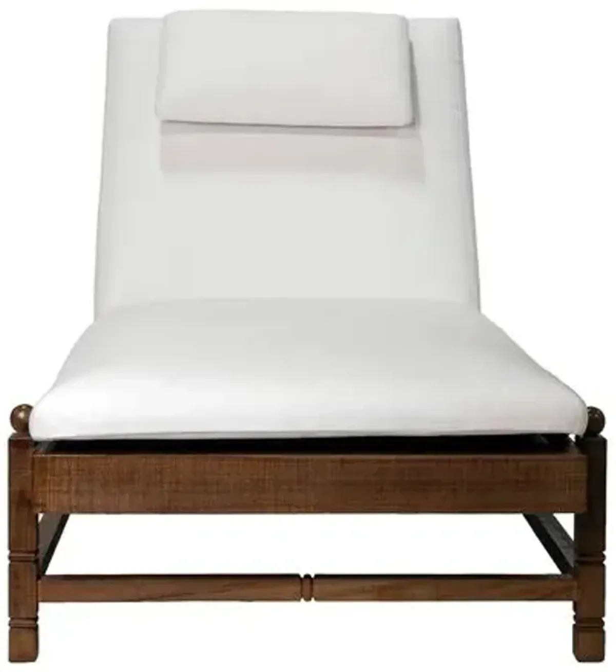 Set of 2 Nomadé Outdoor Rattan Pool Chaise Lounges - Blanco/Weathered Pecan - Brown - Comfortable, Sturdy, Stylish