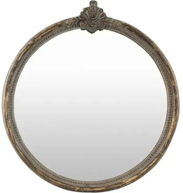 Zosia Round Antique Wall Mirror