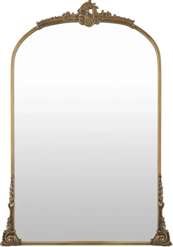 Ismeria Iron Antique Wall Mirror, Gold