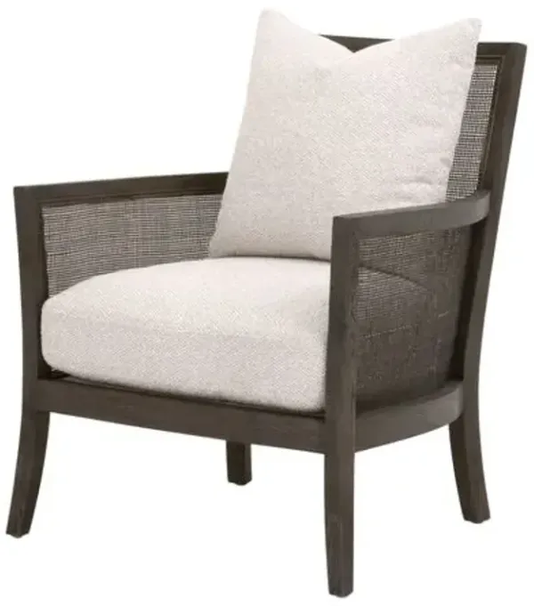 Kynara Rattan Club Chair - Matte Brown/Natural Performance