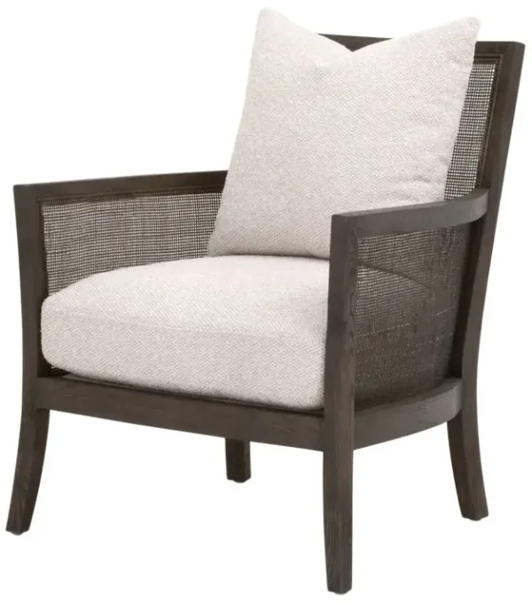 Kynara Rattan Club Chair, Matte Brown/Natural Performance