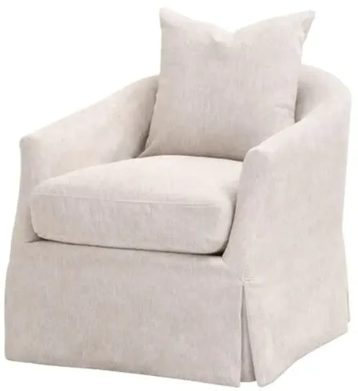 Remy Slipcover Performance Swivel Chair