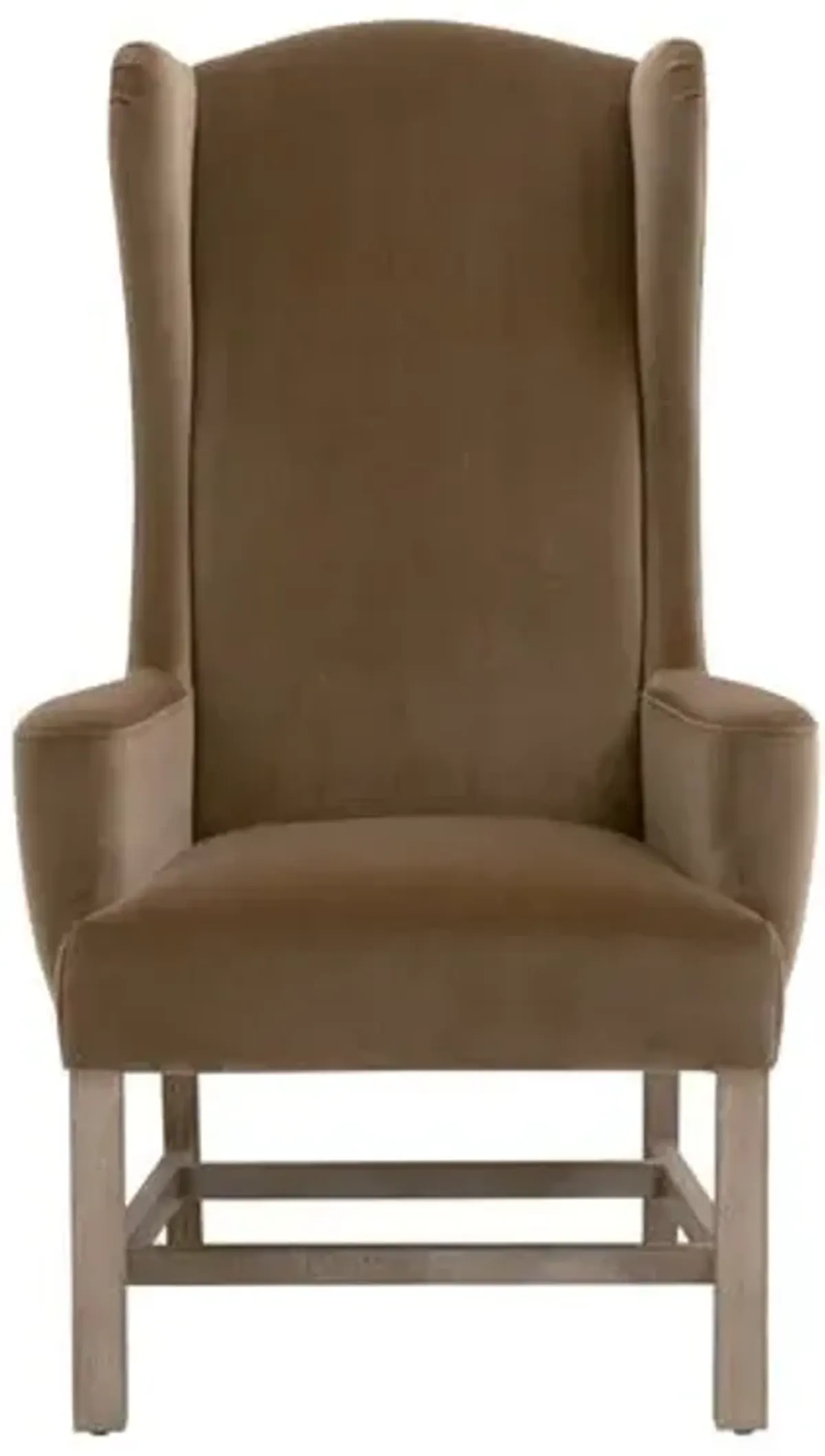 Callie Velvet Wingback Armchair - Brown