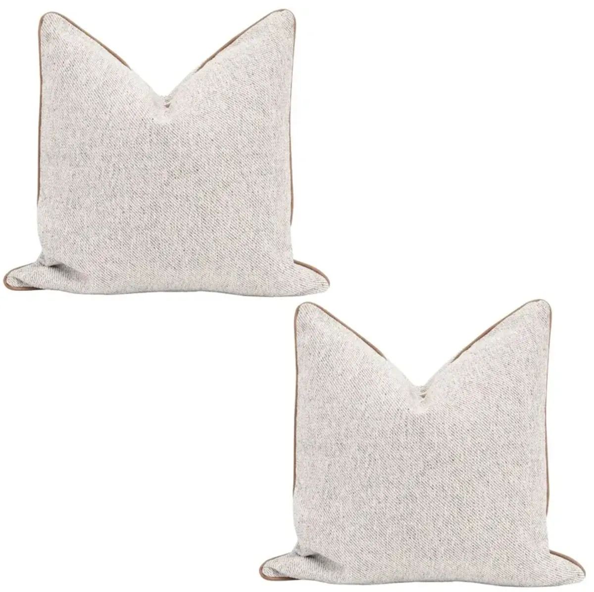Set of 2 Emery 22" Pillows - White Natural