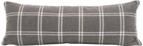 Set of 2 Emery 13"x34" Plaid Lumbar Pillows - Smoke