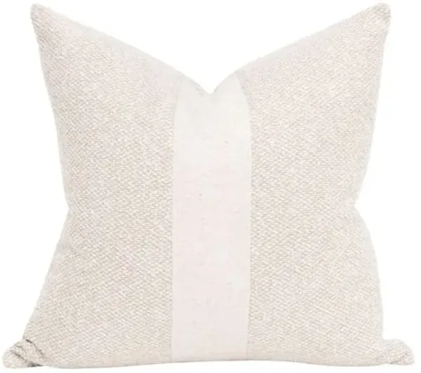 Set of 2 Astria 22" Linen Stripe Pillows - Cream