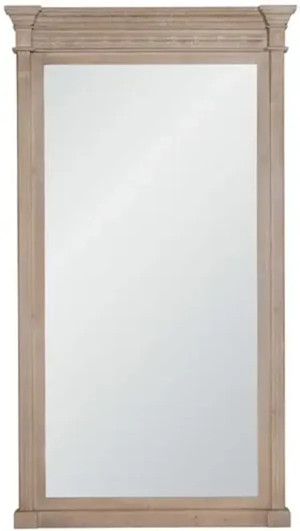 Leandro Leaning Floor Mirror - Smoke Pine - Gray