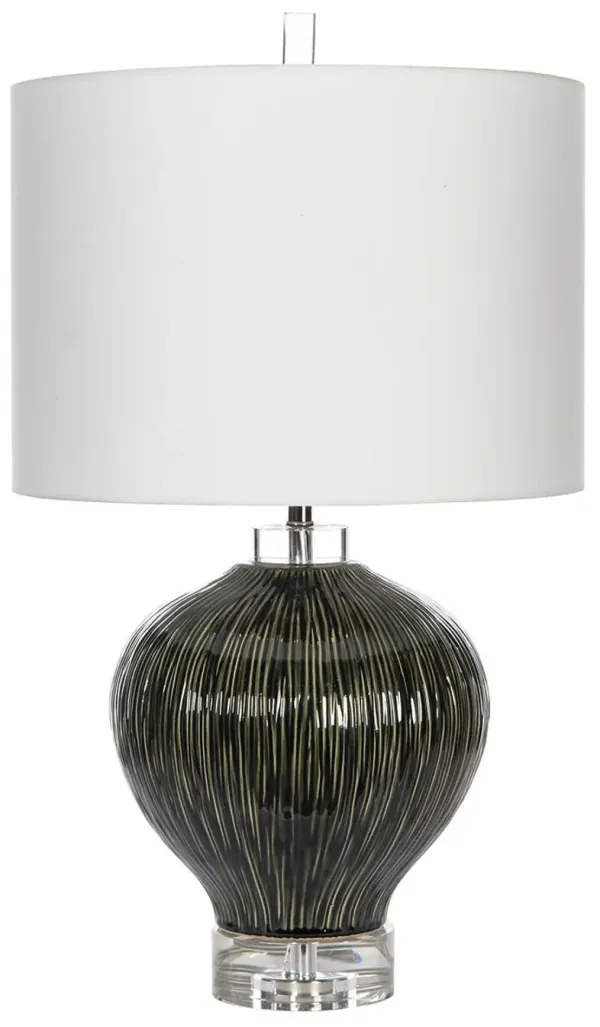 Greenleigh Ceramic Table Lamp - Dark Green - Bradburn Home - Handcrafted