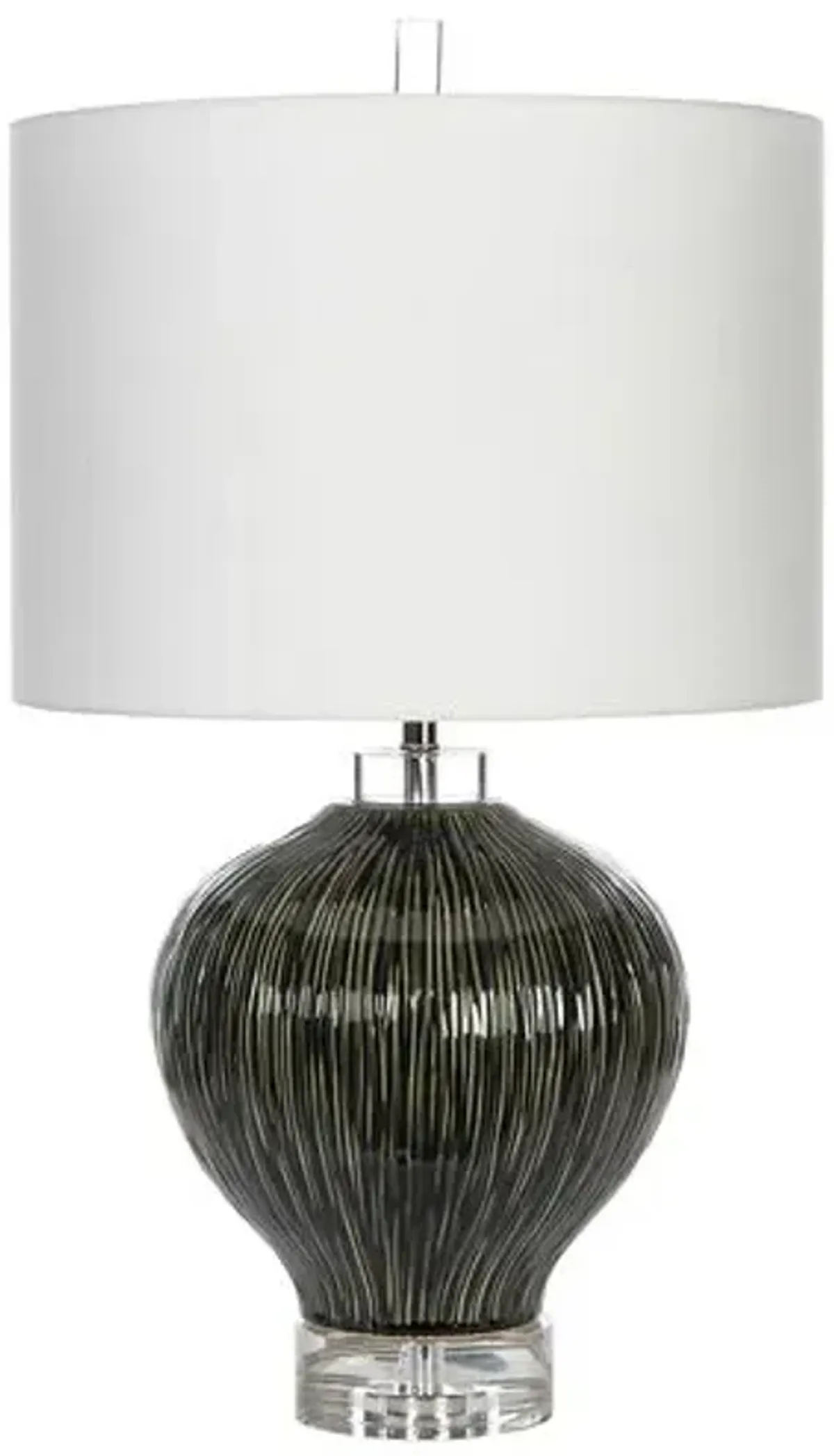 Greenleigh Ceramic Table Lamp - Dark Green - Bradburn Home - Handcrafted